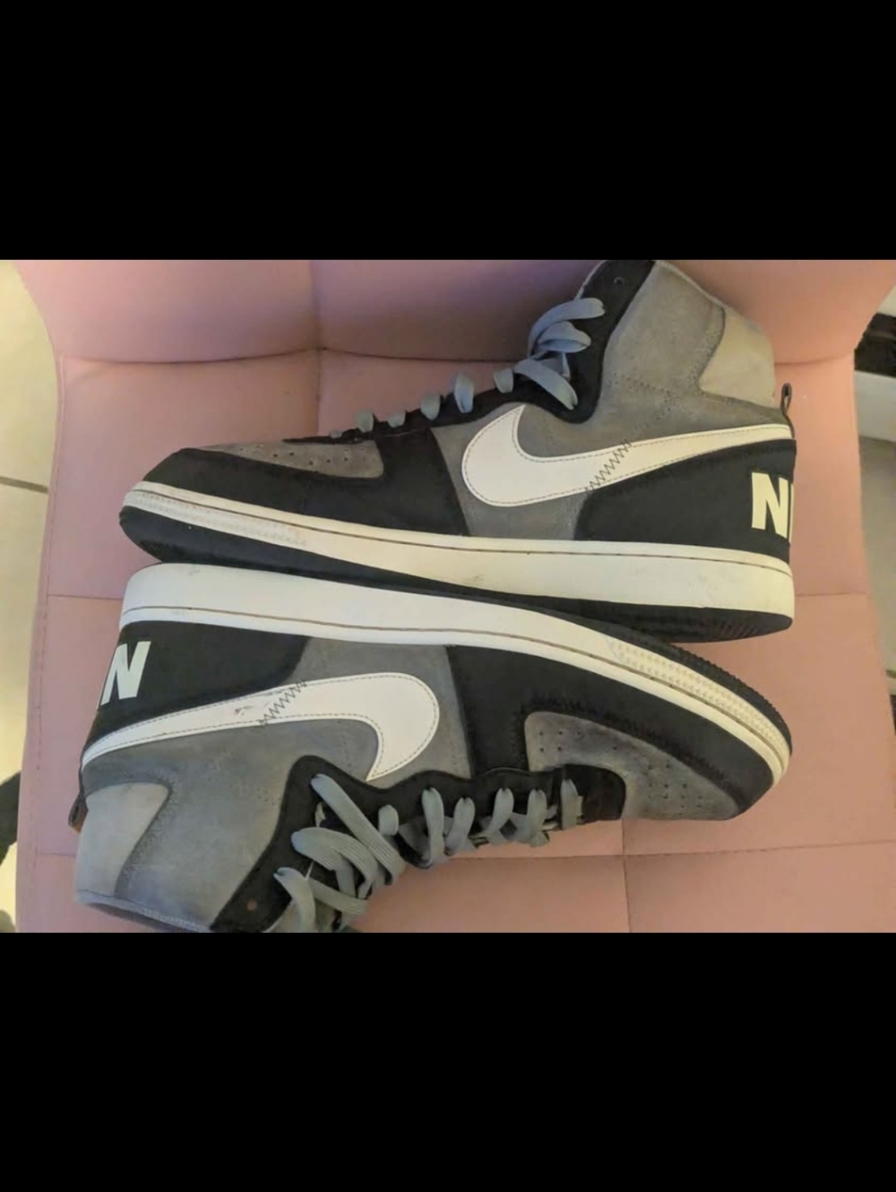 Nike Men’s High-Top Sneakers in Gray and Black
